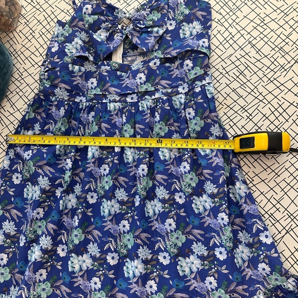 Summer Design Blue Floral Cutout O-Ring Tiered Maxi Dress - Picture 13 of 14